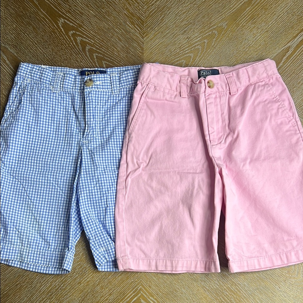 POLO BY RALPH LAUREN Set of Two Pink and Blue Shorts 7 (Kids)